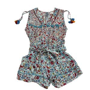 Girls Poupette St. Barth Floral Romper Size M